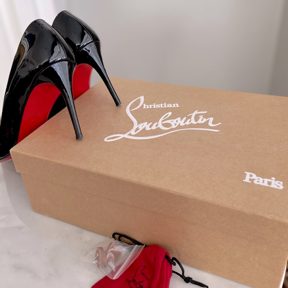 Christian Louboutin Pigalle Follies 85 Black Patent